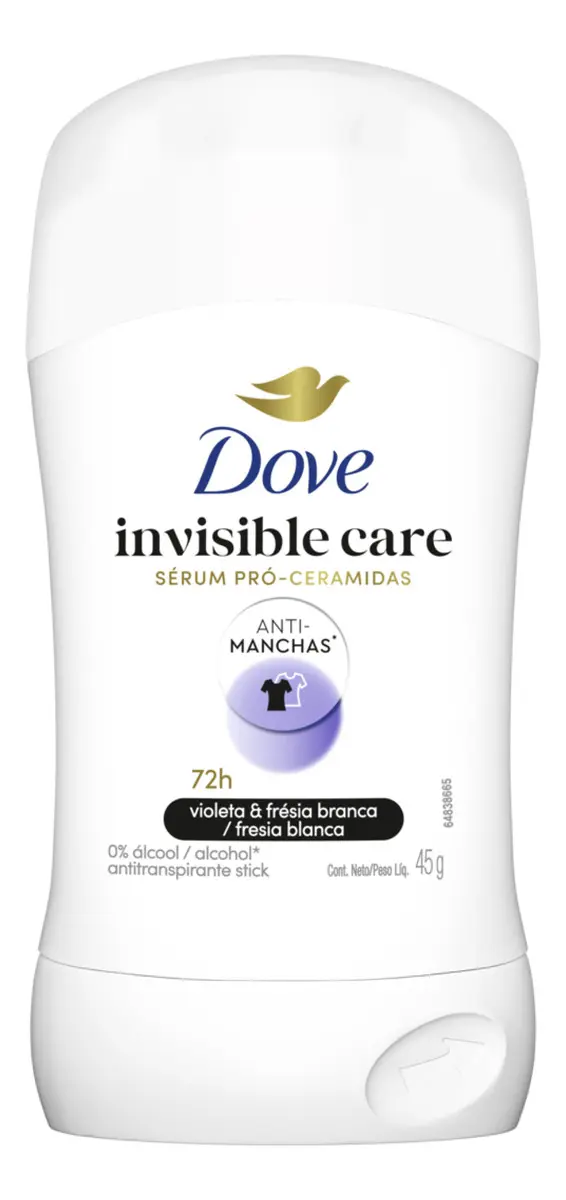 Desodorante en Barra Dove Invisible Care Antimanchas Women 45 grs.