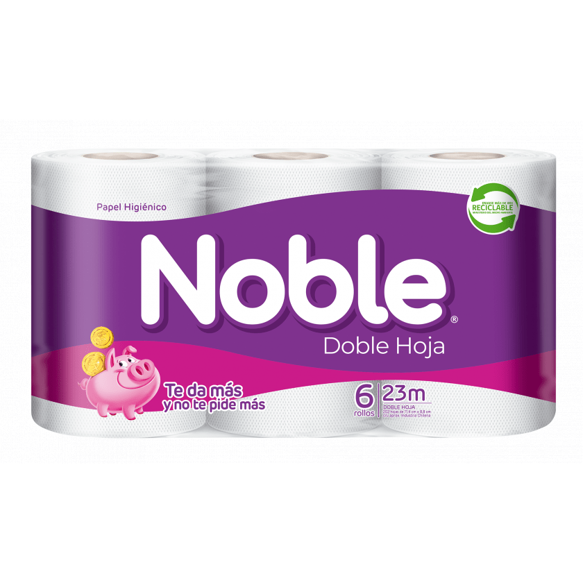 Papel Higiénico Noble 6 Rollos 23 m