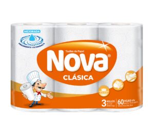Toalla de Papel Nova Clásica 3 Rollos 12 mts