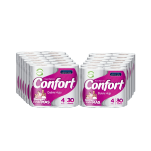 Papel Higiénico Confort Manga 48 Rollos 30 m Doble Hoja