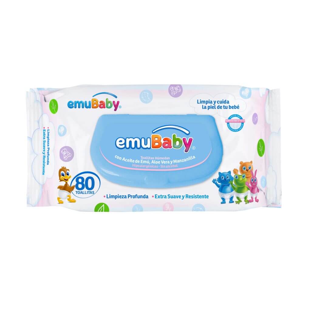 Toallitas Húmedas Emubaby 80 Unidades