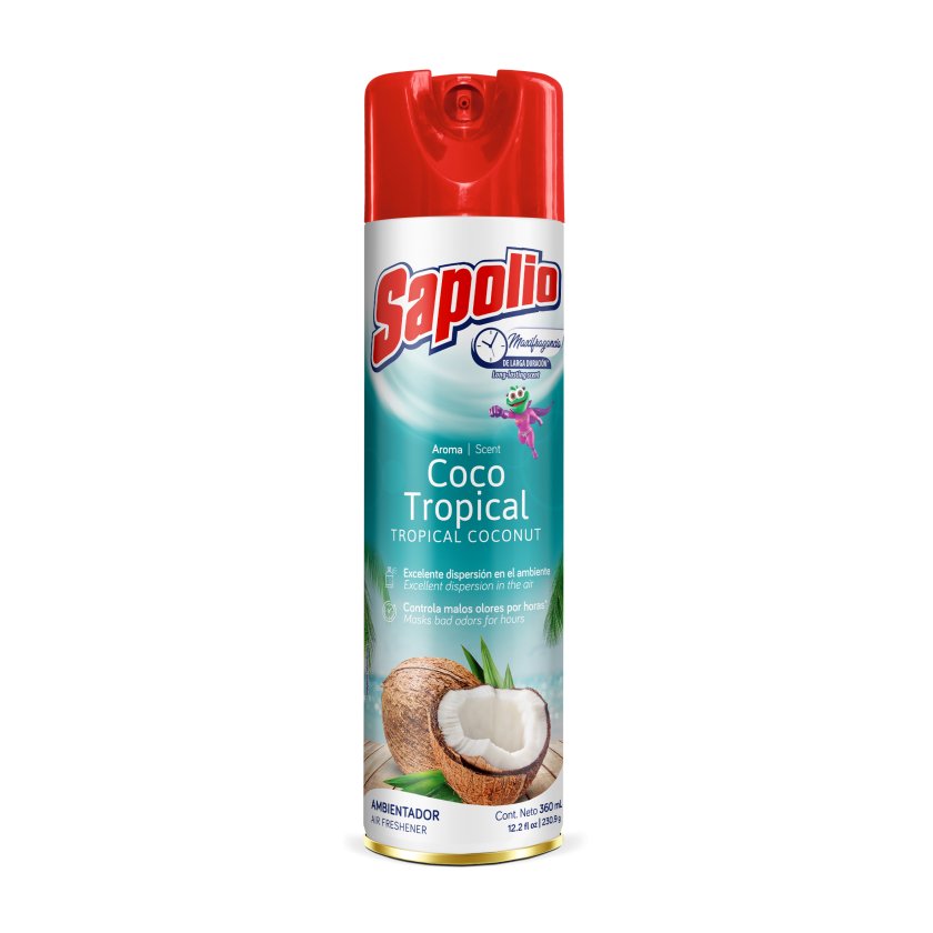 Ambientador en Aerosol Sapolio Coco Tropical 360 ml