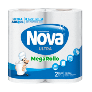 Toalla de Papel Nova Ultra Megarrollo 2 Rollos 24 mts