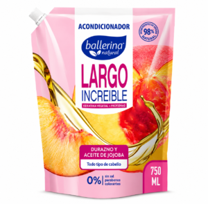 Acondicionador Ballerina Largo Increíble Durazno y Aceite de Jojoba 900 ml