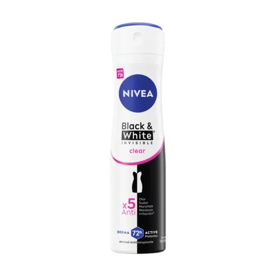 Antitranspirante en Spray Nivea Black & White Clear Women 150 ml