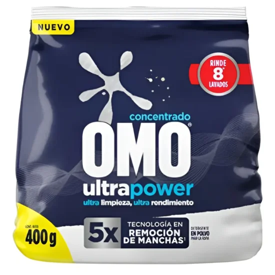 Detergente en Polvo OMO Ultra Power 400 g