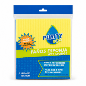 Paño Esponja Purity Eco 3 Unidades