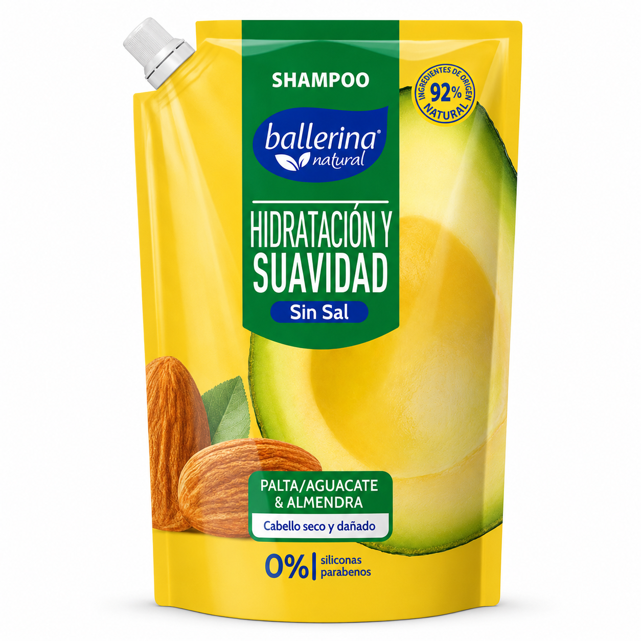 Shampoo Ballerina Sin Sal Palta y Almendra 750 ml